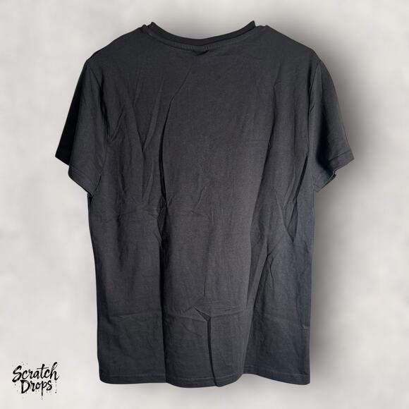 Mens Soccer Shirt NWT Medium 100 Percent Cotton Black Tee Aiglons New Tags M01 - Picture 3 of 3